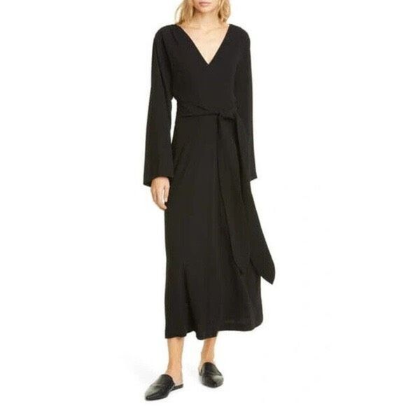 Jenni Kayne Kate Crepe V Neck Long Sleeve Maxi Dress - Picture 2 of 6